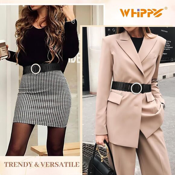 Wide Belts For Women With Fashion Round Silver Buckle Vintage Ladies Braided😊 - Picture 3 of 7